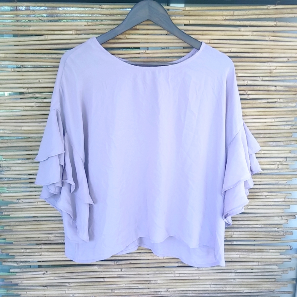 Charlotte Russe XL Lilac Bell Sleeve Top Plus